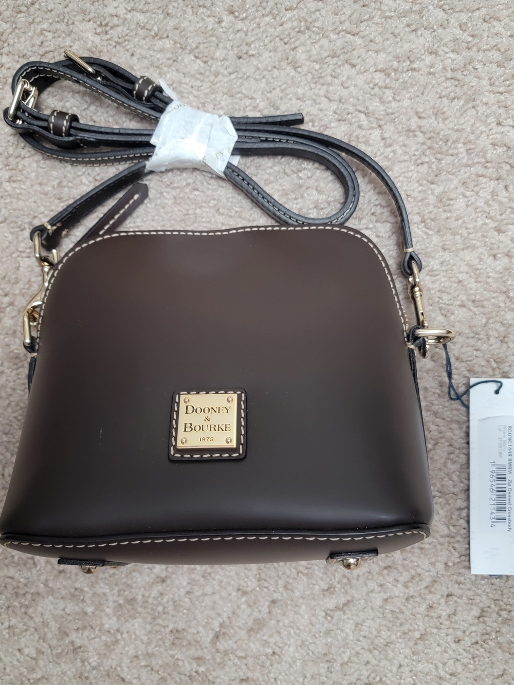 NWT Dooney & Bourke Zip Domed Crossbody